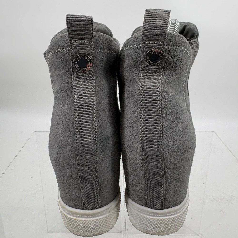 Steve‎ Madden Leo hidden wedge sneakers grey 7.5 Comfort pull-on